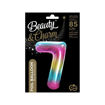 Picture of FOIL BALLOON NUMBER 7 RAINBOW 34 INCH